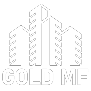 Gold MF Logo - White